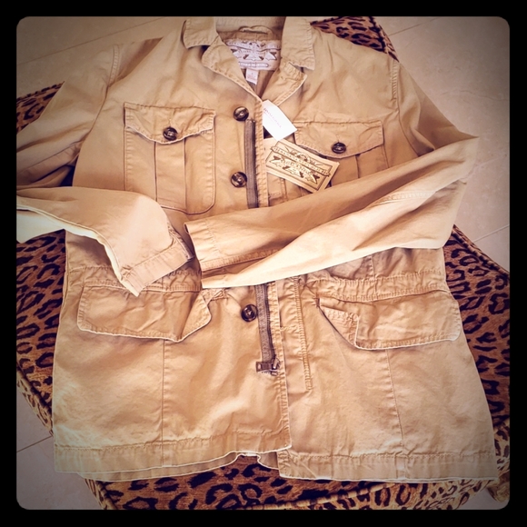 NWT Banana Republic cargo coat khaki - Picture 1 of 5